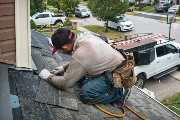 Professional Roof Installation technician working in Jefferson, MA